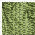 thumbnail image 5 of Soimoi Green Rayon Crepe Fabric Foot Print & Text Printed Fabric 1 Yard 46 Inch Wide, 5 of 5