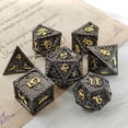 thumbnail image 3 of 7Pcs Polyhedral Dice Irregular Big Set Toys Table Games Numbers Board Games Balck Golden, 3 of 6