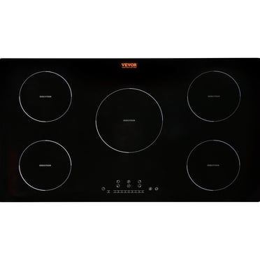 VEVOR Electric Cooktop, 5 Burners, 36'' Induction Stove Top, Built-in Magnetic Cooktop 9200W, 9 Heating Level Multifunctional Burner, LED Touch Screen w/ Child Lock & Over-Temperature Protection