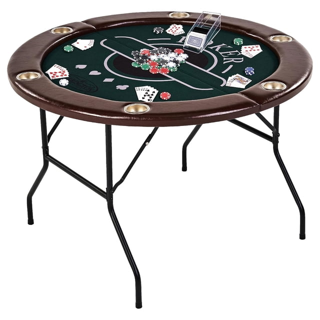 Barrington Billiards Poker Table with Rails, Cup Holders, Chips & Cards