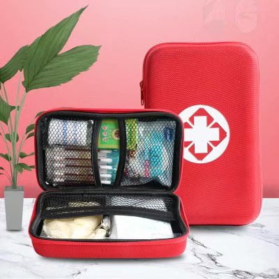 First Aid Kit, Medical Survival Compact Kit With Lightweight Hard Box For Car Motorcycle At Home Workplace Outdoors Camping Hiking Emergency First Aid