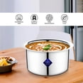 thumbnail image 2 of Multi Layered Material Polish Stainless Steel Cookware Handi 2200ml | For Grains, Soups, Canning, Desserts, Broth - Compatible With Gas & Induction, 2 of 5