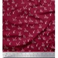 thumbnail image 1 of Soimoi Red Poly Georgette Fabric Brush Stroke Abstract Print Fabric by the Yard 52 Inch Wide, 1 of 3