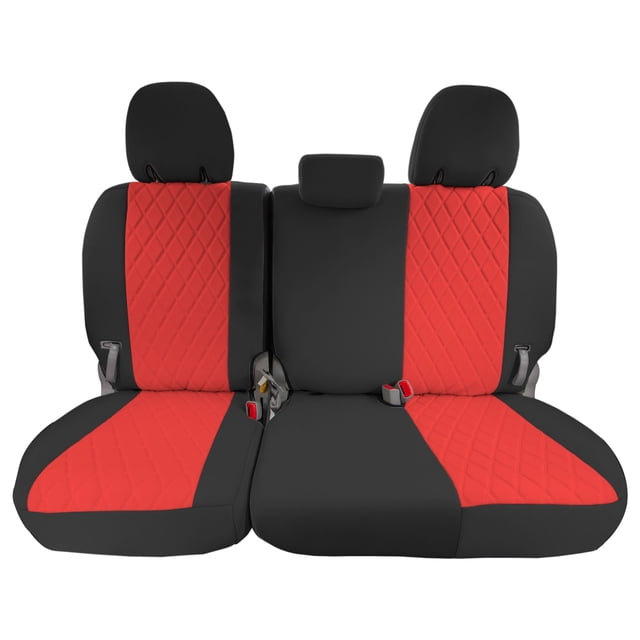 Pour Toyota Sienna 2011-2020 FH Group Housses de Sièges d'Auto sur Mesure en Néoprène Imperméables - 3rd Rangée Rouge
