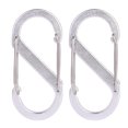 thumbnail image 3 of LJNYFDC Camping Gear Accessory 2Pcs Colored Carabiner Zipper Lock Clips Strong Load bearing Portable Camping Keyring S shaped Carabiners, 3 of 7
