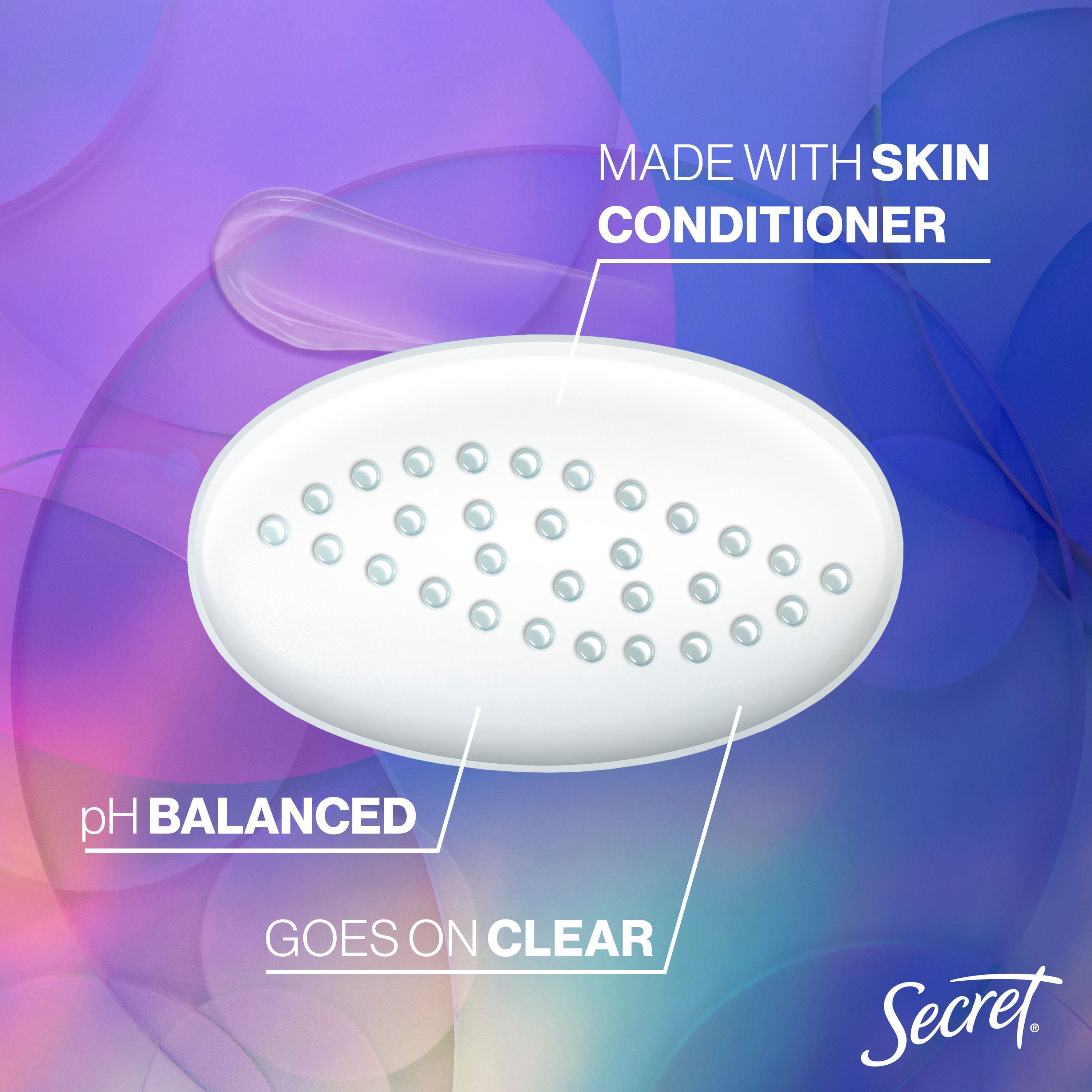 Antisudorifique et désodorisant gel clarté Secret, parfum Vanille