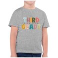 thumbnail image 1 of WEAIXIMIUNG T-Shirts pour Ados Preppy Mode pour Enfants Rentrée Scolaire Saison Imprimé Col Rond Manches Courtes T-Shirt Décontracté Haut (10), 1 of 4