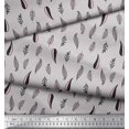 thumbnail image 3 of Soimoi Gray Poly Georgette Fabric Artistic Leaves Printed Fabric 1 Yard 52 Inch Wide, 3 of 3