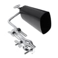 thumbnail image 4 of 6 Inch Cowbell for Drumset with Mounting Bracket, black Finish Cow Bell Noise Maker, 4 of 7