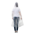 thumbnail image 4 of 20 Pcs Ponchos de Pluie Imperméables Jetables pour Adultes, Imperméable Transparent pour Randonnée et Camping, Ponchos de Pluie Jetables pour Adultes, 4 of 6