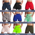 thumbnail image 2 of Tignapoo Men's Athletic Shorts with Quick-Dry Fabric, Built-In Liner, Zip Pocket, and Towel Loop - Ideal for Running and Fitness - Available in Blue, Size 2XL (GY-ECT Striped Lightweight), 2 of 6