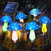 Meitianfacai Upgraded Outdoor Solar Garden Lights Mushrooms Outdoor 8 Modes Water-proof Solar Powered Landscapes Cute String Light For Yard Patio Outside Decor