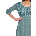 thumbnail image 3 of Moomaya Kurta à Manches 3/4 Imprimée pour Femmes Kurti Longue Vêtements d'Été pour Femmes, 3 of 5
