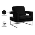 thumbnail image 3 of Meridian Furniture Noah Black Velvet Accent Chair, 3 of 10