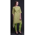 thumbnail image 3 of Bimba Kurti Asymétrique à Imprimé Feuilles Vertes et Floral pour Femmes, Robe d'Été Indienne Tunique Grande, 3 of 6