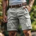 thumbnail image 1 of LIBRCLO Shorts Cargo pour Hommes avec Multiples Poches, Légers, Décontractés, de Plein Air, de Travail, pour la Randonnée et le Golf, 1 of 6