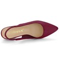 thumbnail image 4 of BLISSFUL STEP Escarpins à Talon Bloc pour Femmes Slingbacks Bourgogne 9,5, 4 of 7
