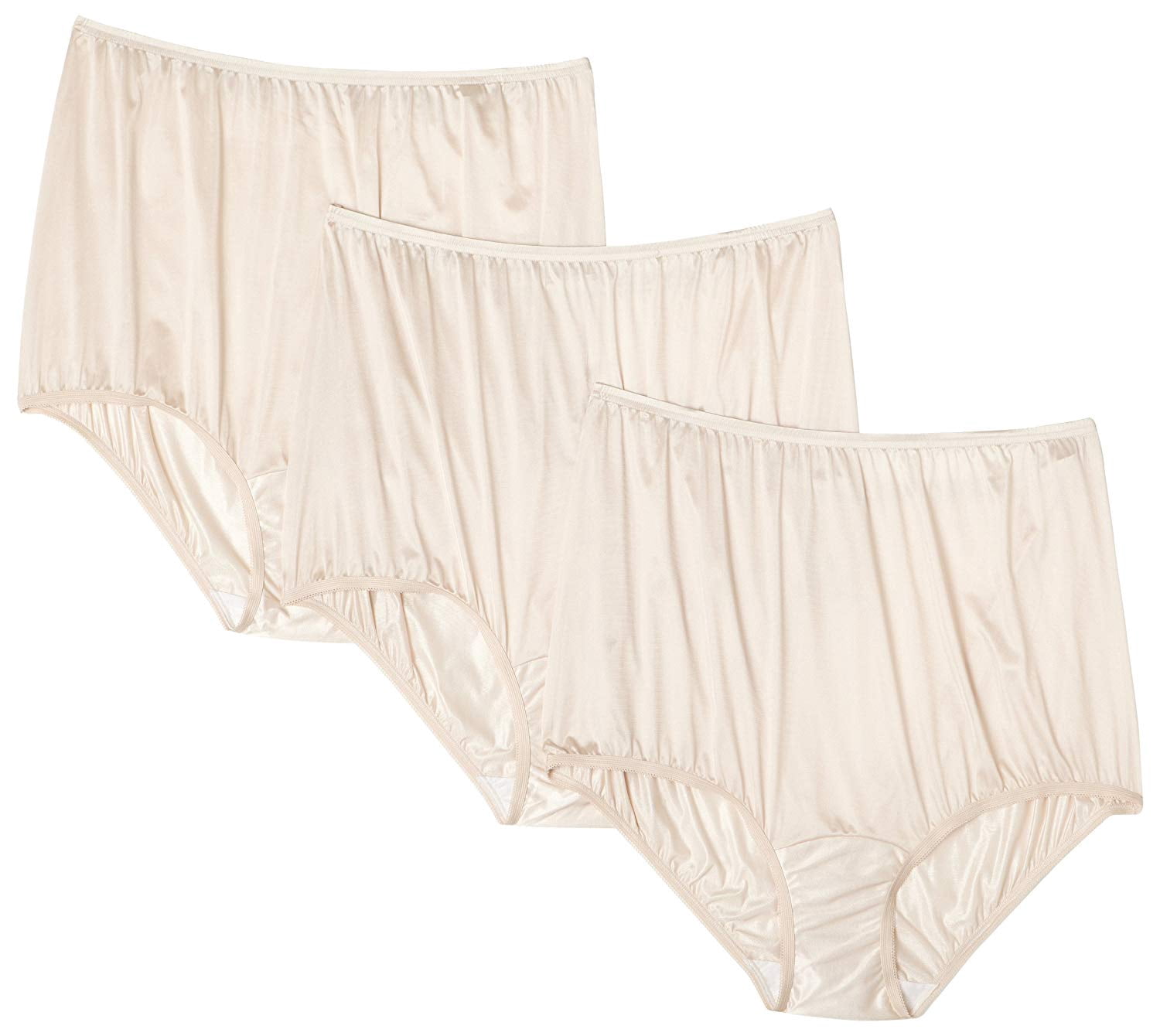 Vanity Fair Womens Perfectly Yours Ravissant Full Brief 3-Pack, 6, Fawn Multi