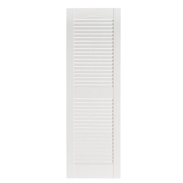 Premier Louver Exterior Decorative Shutter, White - 15 x 43 in.
