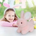thumbnail image 4 of Q-630 Pink Cute Bunny Plush Toy Small Stuffed Rabbit Doll For Children Gifts Decor 15Cm High Soft Material #46182, 4 of 9