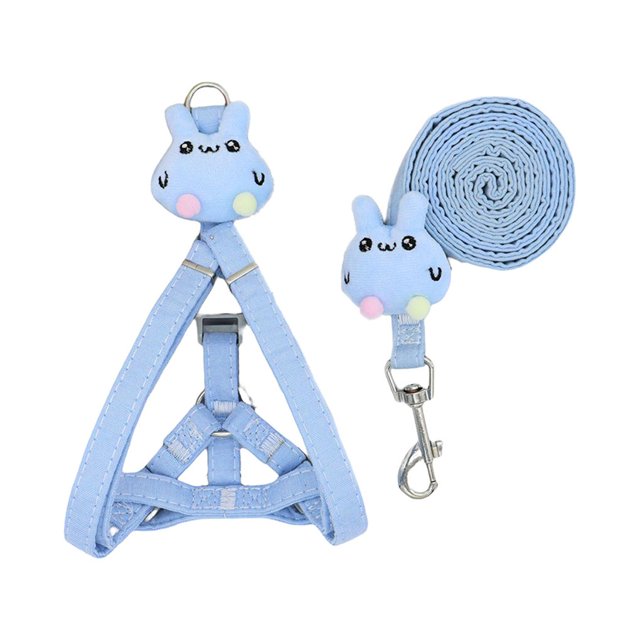 ruzhgo Leashes Tow Adjustable Animal Rope Traction Cute Lifelike Interesting Chest Strap Leash Teddy Cable Long-Lasting Blue Blue S