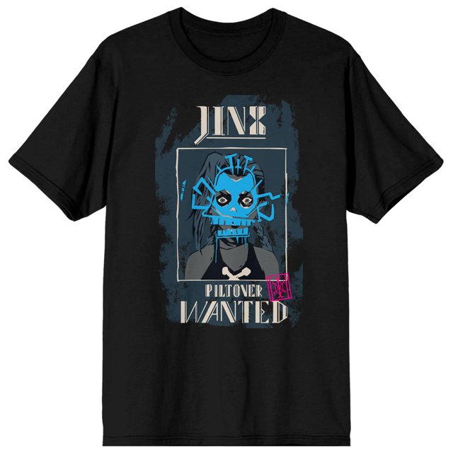T-Shirt Noir Arcane Jinx Piltoner Recherché