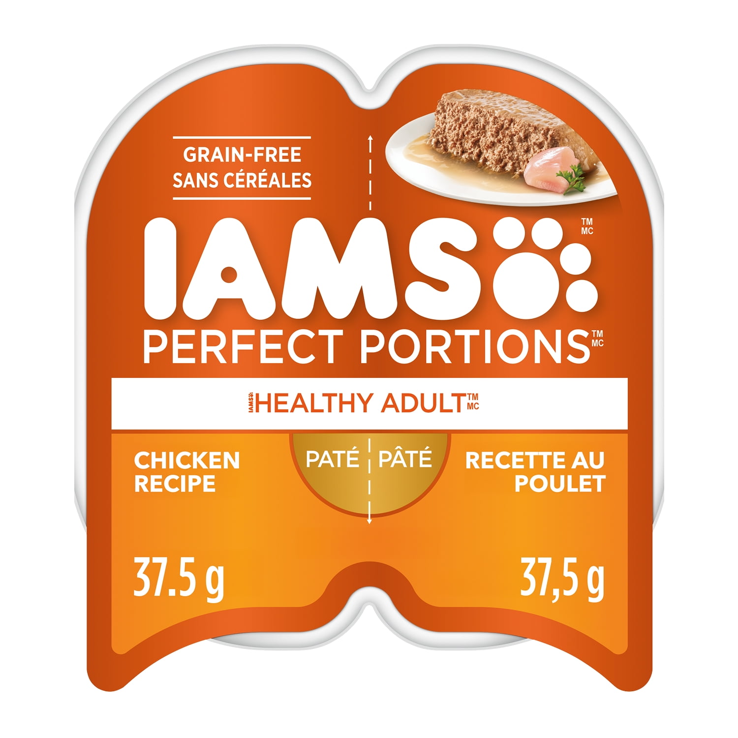 Iams Perfect Portions Grain Free Chicken Paté Healthy Adult Wet Cat Food