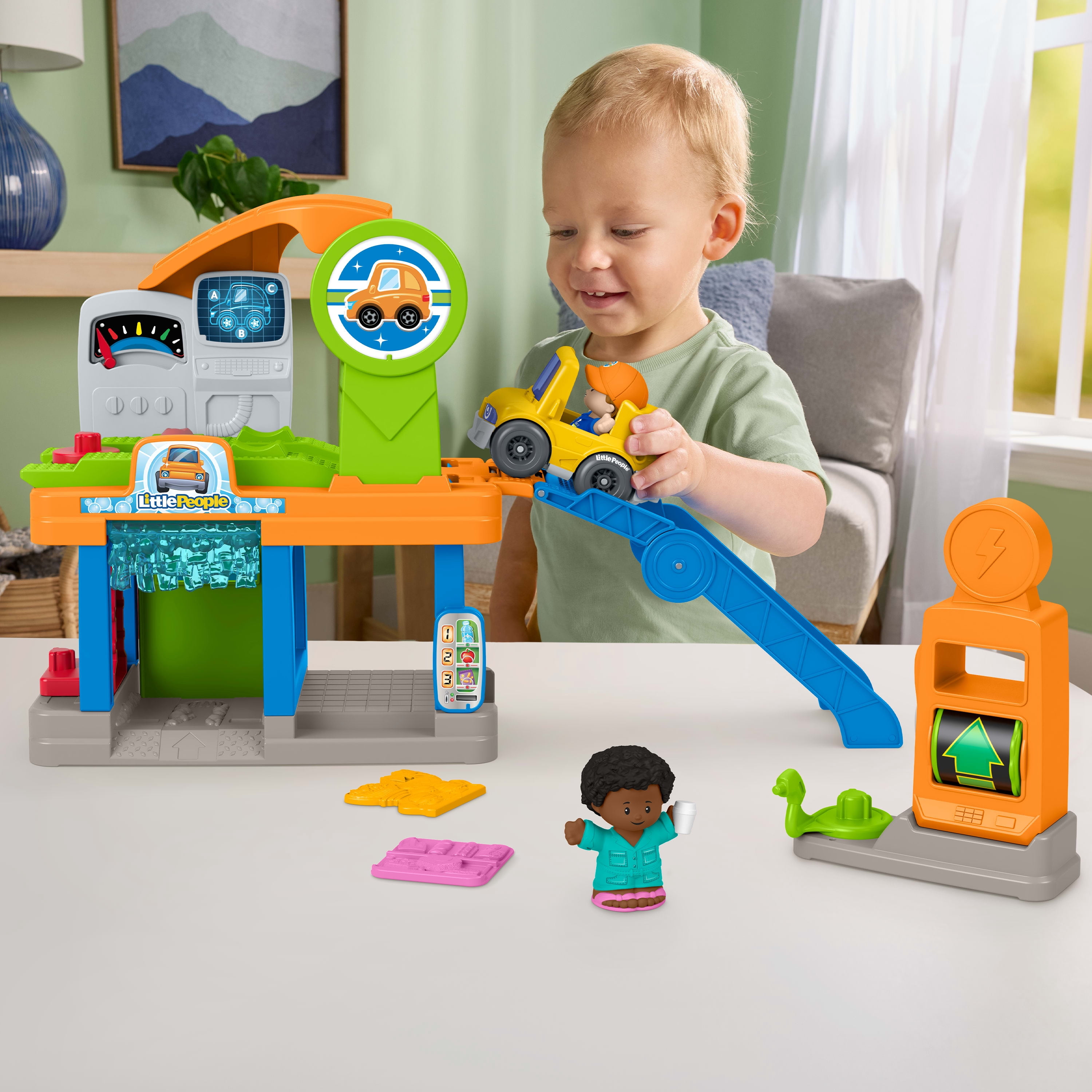 Fisher-Price-La Station de Lavage Rigolote Little People dès 1 an