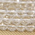 thumbnail image 4 of Bracelet Extensible Unisexe en Perles Rondes de 8 mm en Quartz Clair Facetté Naturel, 4 of 5