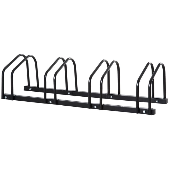 HOMCOM support de rangement pour vélo pour 4 vélos, Noir