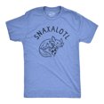 thumbnail image 1 of Mens Snaxalotl T Shirt Funny Cute Snacking Axolotl Tee for Guys (Light Heather Blue) - 4XL, 1 of 3