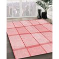 thumbnail image 3 of Ahgly Company Machine Washable Indoor Square Transitional Pink Area Rugs, 5' Square, 3 of 7