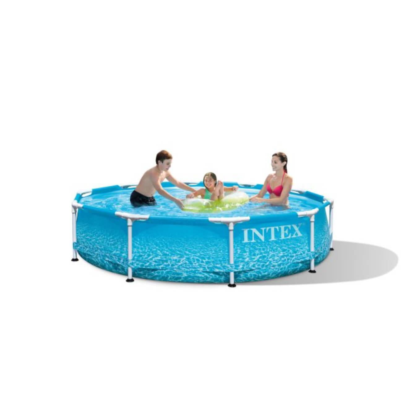 Ensemble de piscine à ossature métallique en bord de mer Intex 10 pieds x 30 pouces, âge : 6 ans et plus