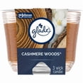thumbnail image 1 of Glade 3-Wick Scented Candle Air Freshener, Cashmere Woods, 1 of 1
