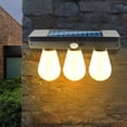 thumbnail image 2 of Solar Outdoor Lights Motion Sensor Wall Lamp With Tungsten Filament LED Bulb IP65 Rated For Courtyard Patio Garden Lighting, 2 of 9