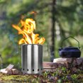 thumbnail image 3 of Poêle à Bois de Camping en Acier Inoxydable Extérieur Sans Fumée Foyer Petit, 3 of 8