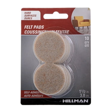 FELT PADS 1-1/2" ROUND OATMEAL 10PC