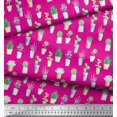 thumbnail image 3 of Soimoi Pink Poly Georgette Fabric Cactus Leaves Decor Fabric Printed Yard 42 Inch Wide, 3 of 3