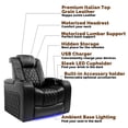 thumbnail image 2 of VALENCIA THEATER SEATING Tuscany Home Theater Seating, Power Reclining, Power Lumbar Support, Power Headrest, Black, 2 of 2