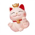 thumbnail image 2 of Lucky Cat Ornament,Lucky Cat Ornament Synthetic Lucky Cat Sculpture Fortune Cat Statue Versatile Functionality, 2 of 10