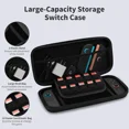 thumbnail image 3 of Switch 2 Case Accessories Bundle for Nintendo Switch2 Kit, Protective Switch Carrying Case with 10 Game Card Slot, Screen Protector Tempered Glass and 8pcs Thumb Grips Caps - Black, 3 of 7