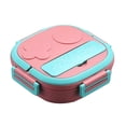 thumbnail image 1 of Hinati Clearance Sale Travel Two Grid Stainless Square Lunch Box Container All-in-One Stackable Lunch Box Container Food Container for Adults, All-in-One Large Bento Box Leak-Proof Lunchbox, 1 of 7