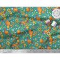 thumbnail image 2 of Soimoi Polyester Crepe Fabric Leaves,Floral & Pumpkin Vegetable Decor Fabric Printed Yard 52 Inch Wide, 2 of 3