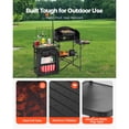 thumbnail image 3 of KFFKFF Foldable Camping Table, Portable Camping Kitchen Table Outdoor, Aluminum Portable Cook Station with Storage Cupboard, Carrying Bag, Detachable Windscreen, Quick Set-up, 3 of 9