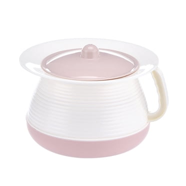 Urinoir Portable avec Couvercle Sans Base pour Enfants Adultes Soins aux Aînés Léger Facile à Nettoyer Crachoir de Chevet Seau à Pipi