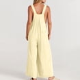 thumbnail image 4 of zanvin Pantalons pour Femmes, Liquidation Combinaison Sans Manches à Bretelles Décontractée Mode Été Unie, 4 of 5