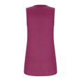 thumbnail image 5 of Timegard Womens Tank Tops Solid Color Square Neck Pleated Sleeveless Dressy Casual Tunic Top Basic Tee, 5 of 5