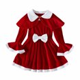 thumbnail image 2 of LSLJS Ensemble de Robe Sans Manches pour Filles d'Automne et d'Hiver de Noël pour Enfants, Robe Cape à Capuche, Ensemble Deux Pièces, 2 of 9