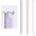 thumbnail image 1 of 3pcs Apple pencil case,dustproof、drop-proof,White,Pink,Purple, 1 of 8