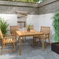thumbnail image 1 of vidaXL Garden Dining Table 110x110x77 cm Solid Teak Wood, 1 of 4